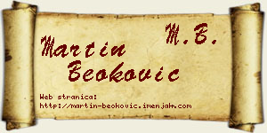 Martin Beoković vizit kartica